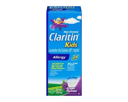 Claritin Kids Syrup Allergy Medication - 24 Hour Non-Drowsy Kids Allergy Medicine - 120.0 ML