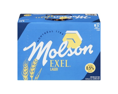 Molson Bière Exel 0,5 % d’alcool - 355.0 ML