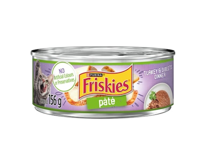 Purina Friskies Pâtà© Turkey and Giblets, Wet Cat Food - 156.0 G
