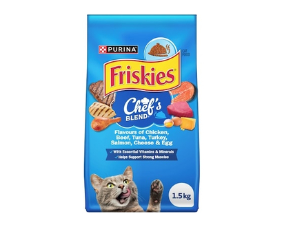 Purina Friskies Chef's Blend Assorted Flavours, Dry Cat Food - 1.5 KG