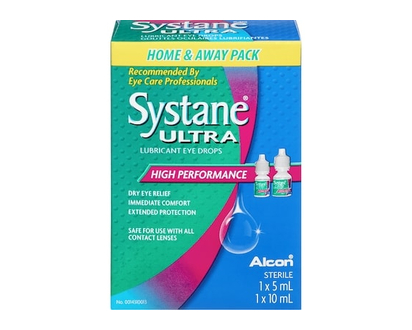 Systane Ultra Lubricant Eye Drops, Home & Away Pack - 15.0 ML