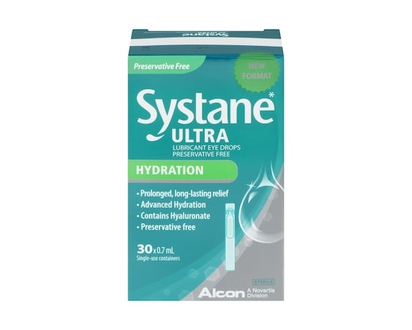 Systane Ultra Lubricant Eye Drops Preservative Free Hydration, 30 Single-Use Containers - 21.0 ML
