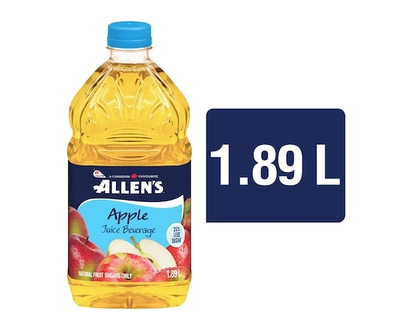 Allen's 35% Less Sugar Apple Juice Beverage - 1.89 L