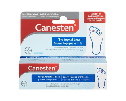 Canesten Antifungal 1% Topical Cream, Relieves Itching and Burning - 15.0 G