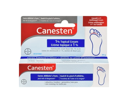 Canesten Antifungal 1% Topical Cream, Relieves Itching and Burning - 30.0 G