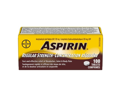 Aspirin Regular Strength 325mg, Fast & Effective Relief of Headache - 100.0 EA