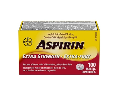 Aspirin Extra Strength 500mg, Fast & Effective Relief of Headaches - 100.0 EA