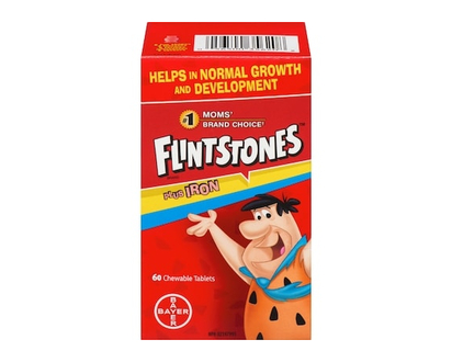 FLINTSTONES Plus Iron Chewable Multivitamin for Kids, Helps with Normal Growth and Development - 60 TAB