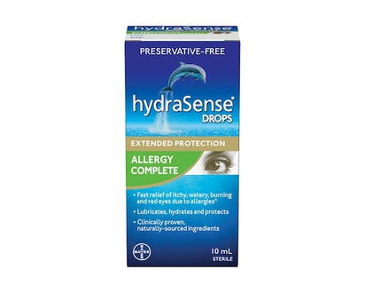 Hydrasense Gouttes oculaires hydraSense, soulagement des allergies, sans agent de conservation, de source naturelle, soulagement de longue durée, 10 m