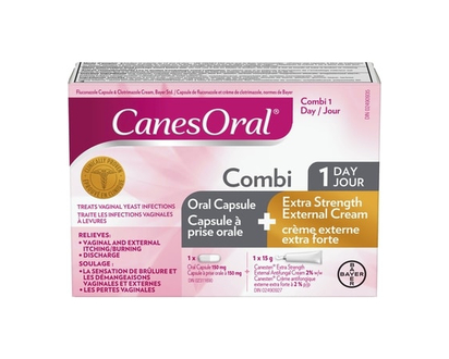 CanesOral® Combi 1-Day, Yeast Infection Pill and Extra Strength External Cream, Clinically Proven, 1 Dose - 1 EA
