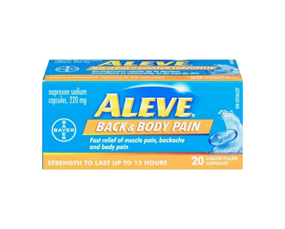 Aleve Back and Body Pain Relief Liquid Gels, Up to 12 Hour Relief - 20.0 EA
