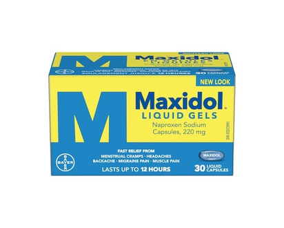 Maxidol Liquid Gels, Fast Relief of Menstrual Cramps - 30.0 EA