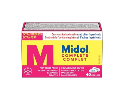 Midol Complete, Fast Multi-Symptom Period pain relief from Cramps - 40.0 EA