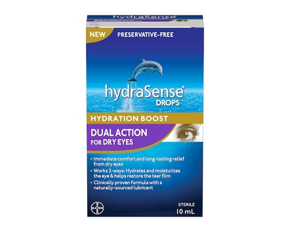 Hydrasense Dual Action Eye Drops, For Dry Eyes - 10.0 ML