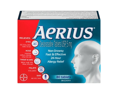 Aerius Allergy Medicine, Fast Relief, 24-Hour, Non-Drowsy - 80.0 EA