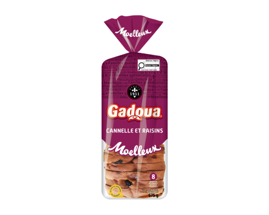 Gadoua Pain raisins et cannelle tranché épais Moelleux - 675.0 G