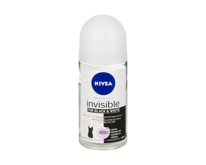 Nivea Pure & Natural Invisible for Black & White Roll-On Water Lily - 50.0 ML