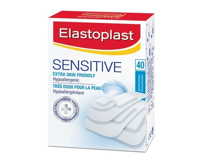 ELASTOPLAST Sensitive Adhesive Bandages, 40 Assorted Shapes - 40 EA