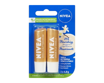 Nivea Duo de soins des lèvres, vanille et beurre-crème - 4.8 G