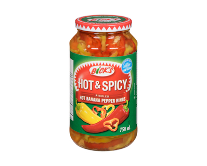 Pickled Hot Banana Pepper Rings Hot & Spicy - 750.0 ML