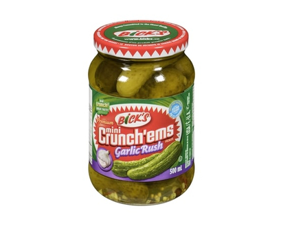 Bicks Mini Crunch'ems Premium Pickles Garlic Rush - 500.0 ML
