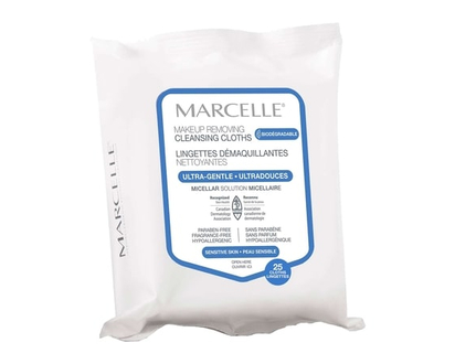 Marcelle Makeup Removing Cleansing Cloths, Ultra Gentle, 25 Cloths - 1.0 EA