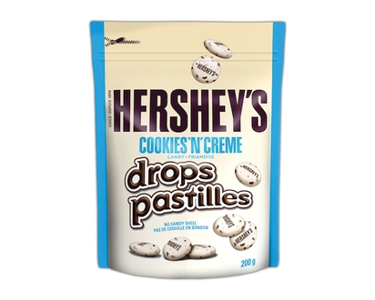 Hershey's Chocolate Drops Cookies And Creme Pouch - 200.0 G