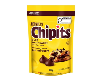 Hershey's Chipits Pure Semi-Sweet Chocolate Chips, 925G - 925.0 G