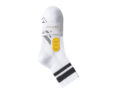 Secret Collection Mi-chaussette rétro avec anti-dérapant 2 paires - 1 CHA