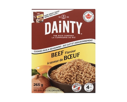 Riz Dainty Riz cuit et assaisonnement à saveur de bœuf - 265.0 G