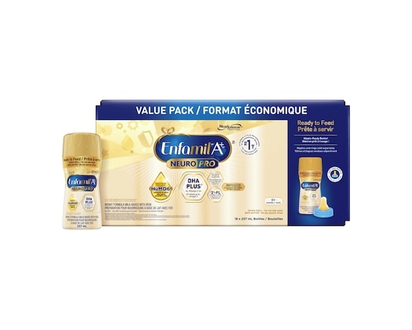 Enfamil A+ NeuroPro, Baby Formula, 0-12 months, Ready to Feed Bottles, Case - 18.0 EA