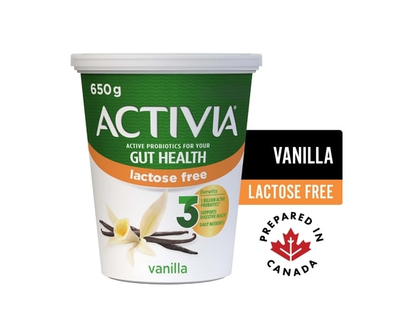 Activia Probiotic Yogurt, Lactose Free, Vanilla - 650.0 G