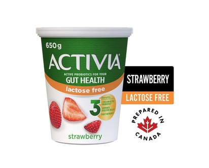 Activia Yogourt probiotique sans lactose, fraise - 650.0 G