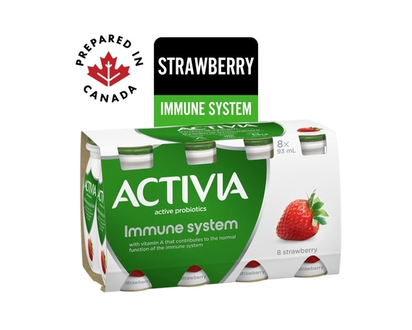 Activia Probiotic Yogurt Drink, Strawberry, Immune System - 93.0 ML