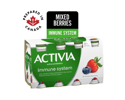 Activia Probiotic Yogurt Drink, Mixed Berries, Immune System - 93.0 ML