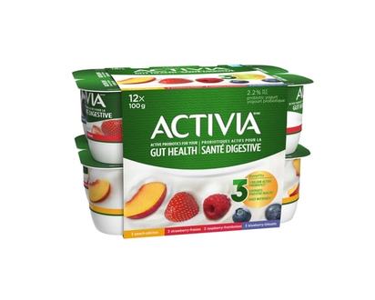 Activia Probiotic Yogurt, Strawberry/Blueberry/Raspberry/Peach - 100.0 G