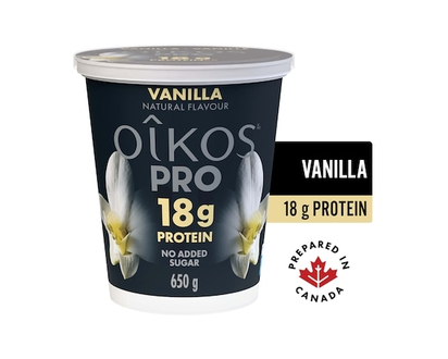 Oikos PRO High Protein Greek Yogurt, Vanilla, 18g protein - 650.0 G