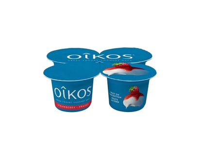 Oikos Yogourt grec, fraises, 2% M.G., fruits au fond - 100.0 G