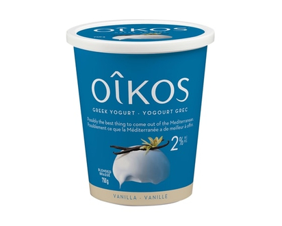 Oikos Greek Yogurt, Vanilla, Blended, 2% M.F. - 750.0 G
