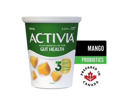 Activia Yogurt with Probiotics, Mango Flavour Tub - 650.0 G