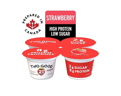 Danone Two Good Low Sugar Yogurt, Strawberry, 8g of Protein - 380.0 G