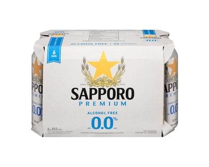 Sapporo Premium Alcohol Free Beer With Natural Flavours - 355.0 ML