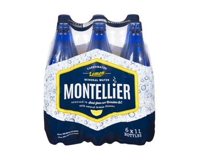 Montellier Carbonated Natural Mineral Water, Lemon Flavour - 1.0 L