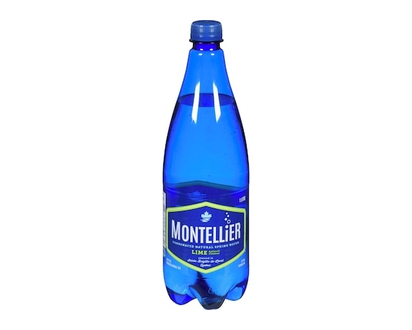 Montellier Carbonated Water, Lime - 1.0 L