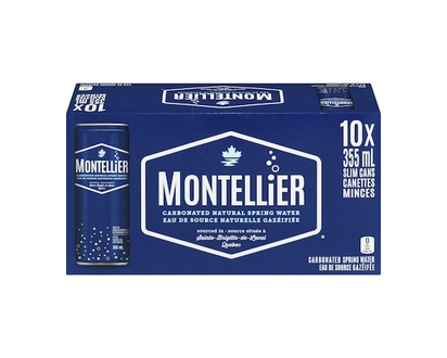 Montellier Eau de source gazéifiée, 10 canettes - 355.0 ML