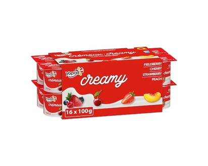 Yoplait Yogourt traditionnel onctueux Crémeux 1 %, saveurs variées, sans sucre ajouté - 100.0 G