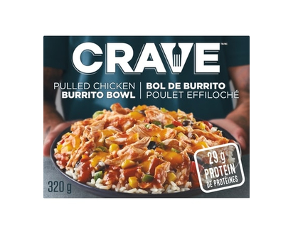 Crave Pulled Chicken Burrito Bowl Frozen Meal - 320.0 G