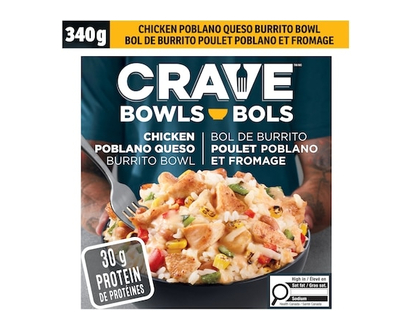 Crave Chicken Poblano Queso Burrito Bowl - 340.0 G