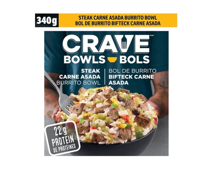 Crave Steak Carne Asada Burrito Bowl - 340.0 G