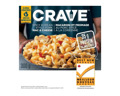 Crave Spicy Korean Style Pork Macaroni & Cheese Frozen Meal - 300.0 G